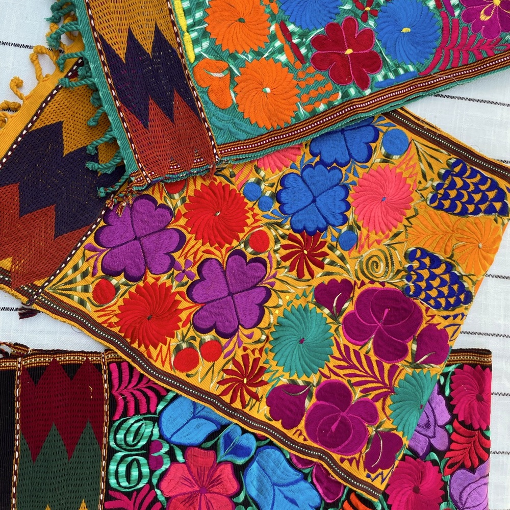 Floral Embroidered Table Runner